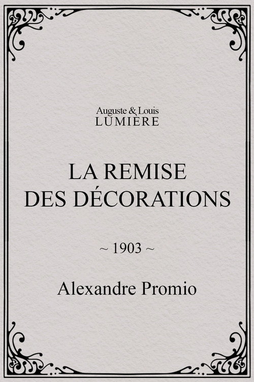 La remise des décorations poster